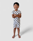 Bamboo Shorts Set | Palm Style White