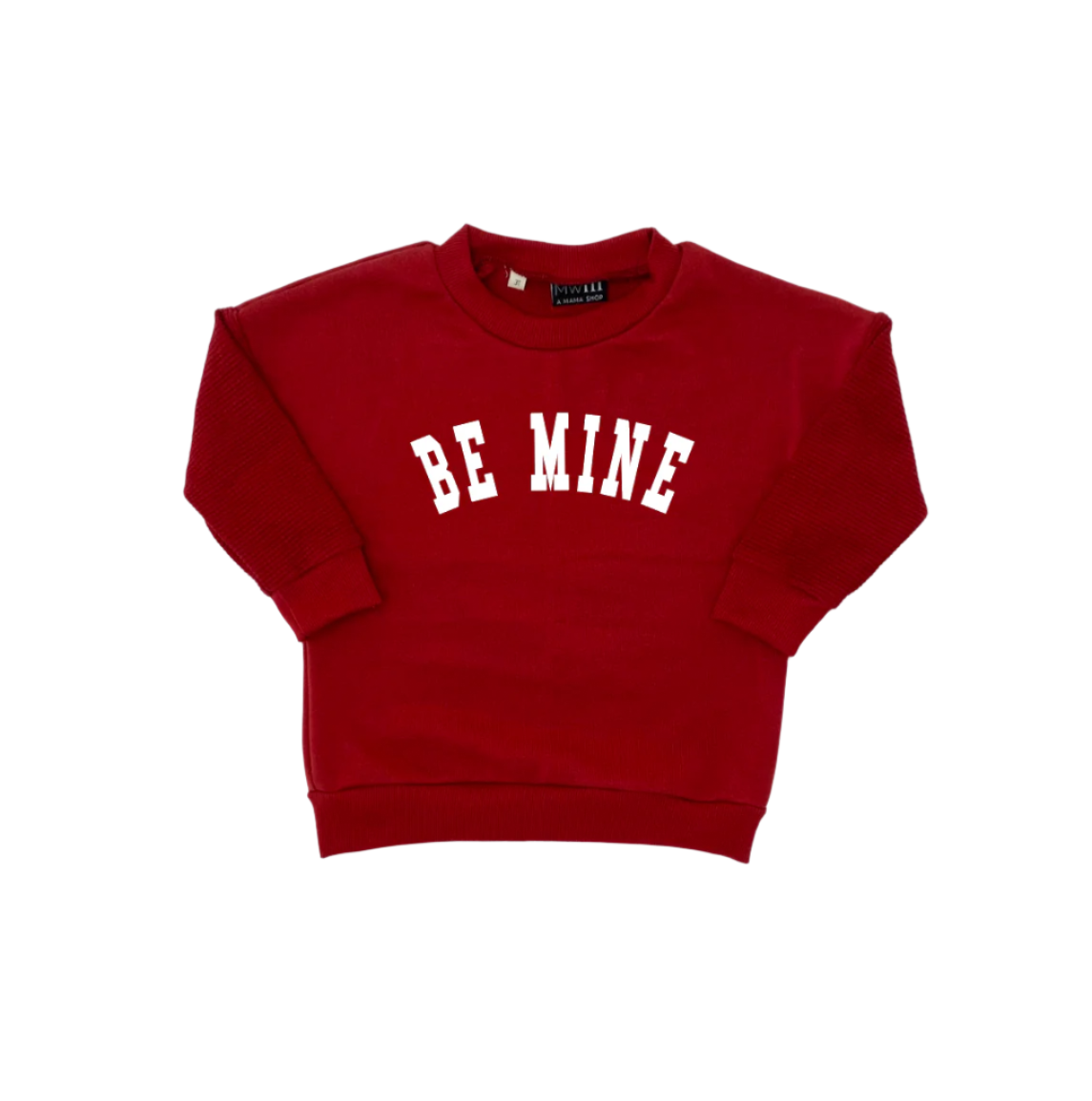 Be Mine Child Waffle Sleeve Sweatshirt