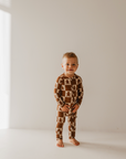 Bamboo Zip Pajamas | Gingerbread Checkerboard 2024
