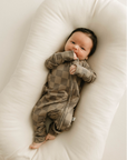 Bamboo Zip Pajamas | Faded Brown Checkerboard
