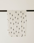 Bamboo Swaddle | White & Black Lightning Bolt