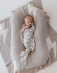 Bamboo Swaddle | Smile Checkerboard
