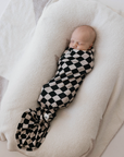 Bamboo Swaddle | Black Checkerboard