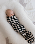 Bamboo Swaddle | Black Checkerboard