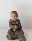 Bamboo Sleep Sack | Faded Brown Checkerboard