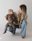 Sleepy Time Set | Faded Brown Checkerboard