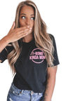 F-Bomb Kinda Mom Tee - Black w/ Pink Print