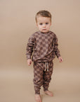 Jogger Set | Espresso Checkered