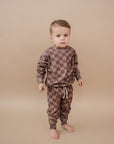 Jogger Set | Espresso Checkered