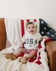 American Flag Plush Blanket