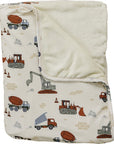 Construction Trucks Ribbed Bamboo Fleece Quilt