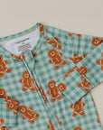 Bamboo Zip Romper | Gingerbread Gingham