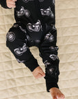 Bamboo Zip Romper | Born to Ride Black