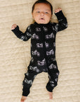 Bamboo Zip Romper | Born to Ride Black