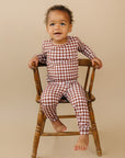Bamboo Two Piece Set | Chocolate Gingham