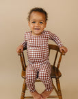 Bamboo Two Piece Set | Chocolate Gingham
