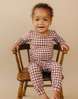 Bamboo Two Piece Set | Chocolate Gingham