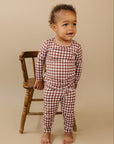 Bamboo Two Piece Set | Chocolate Gingham
