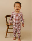 Bamboo Two Piece Set | Chocolate Gingham