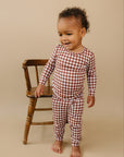 Bamboo Two Piece Set | Chocolate Gingham
