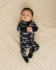 Bamboo Zip Romper | Race Cars