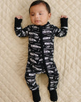 Bamboo Zip Romper | Race Cars