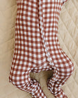 Bamboo Zip Romper | Chocolate Gingham