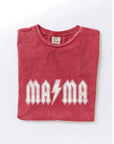 MAMA BOLT Mineral Washed Graphic Top: TOAST / XL