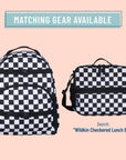 Black and White Checkered Medium Eco Backpack - 12L