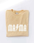 MAMA BOLT Mineral Washed Graphic Top: TOAST / XL