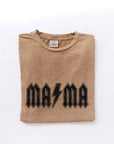 MAMA BOLT Mineral Washed Graphic Top: TOAST / XL