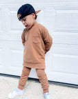 ORGANIC COTTON CREWNECK - ALMOND