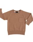 ORGANIC COTTON CREWNECK - ALMOND