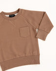 ORGANIC COTTON CREWNECK - ALMOND