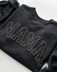 Black Embossed Mama Sweatshirt