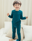 Daily Blue Green Cotton Long Sleeve PJs