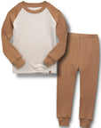 Modal Raglan Boys Girls Camel Long Sleeve PJs