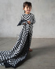 B&W Wavy Checker | Reversible Muslin Quilt