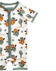 Bamboo Shorty Romper | Smiley Cowboy