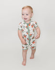 Bamboo Shorty Romper | Smiley Cowboy