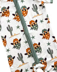 Bamboo Shorty Romper | Smiley Cowboy