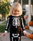 Glow in the Dark Pajama Set Halloween Skeleton White