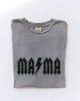 MAMA BOLT Mineral Washed Graphic Top: TOAST / XL