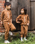Acid Wash Football Toddler Sweatshirt Set