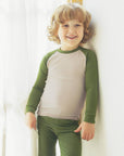 Modal Raglan Boys Girls Long Sleeve PJs