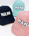 Corduroy Mama Ball Cap: White