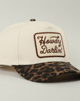 Howdy Darlin' Embroidered Leopard Brim Trucker Hat