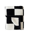 Checkered Plush Blanket | Black