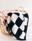 Checkered Plush Blanket | Black