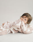 Checkered Plush Blanket | Latte